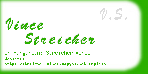 vince streicher business card